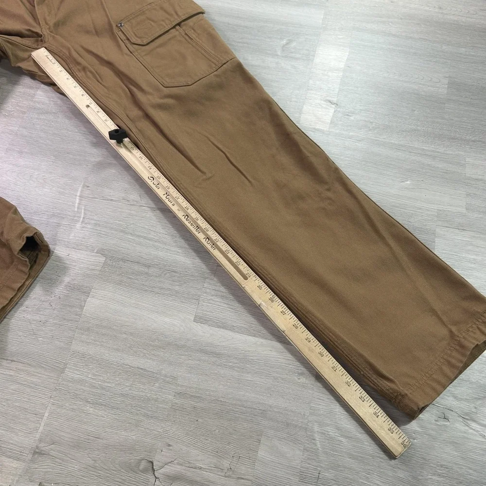 Duluth Trading Co Pants Mens 36x36 Brown Canvas Cargo Straight Leg Workwear